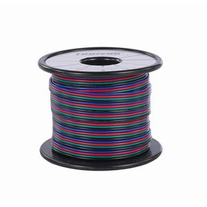 40 ft RGB Extension Cable with 4 Colors <b>Lights</b> 4 Pin 20 AWG Electrical <b>Wire</b> for Single LED Strip <b>Light</b> 40 ft Spools Line 4 - Product Image 3