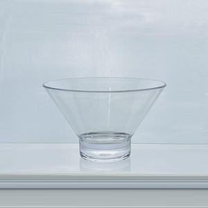 Bol à salade vintage en plastique transparent réutilisable incassable pour les fêtes, la maison et les restaurants - Product Image 2