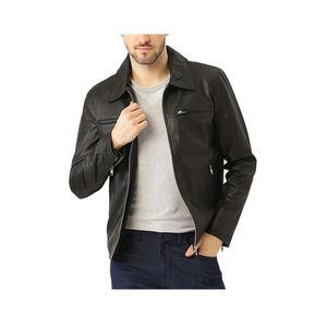 Blouson en cuir pour moto, homme, hiver, col montant, imperméable, réversible, design personnalisé, logo sur le devant, respirant, écologique - Product Image 3