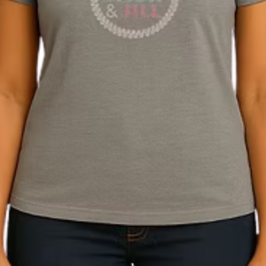 Camiseta Gris con Gráfico de Corazón Brillante para Mujer, Ropa Casual para el Día a Día, Estilo Urbano, Cómoda, a la Moda - Product Image 5