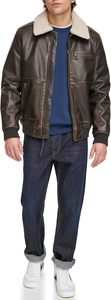 Vintage Distressed Blue <b>Denim</b> and Leather Hybrid Jacket Unique Mixed <b>Material</b> Casual Cool Streetwear - Product Image 4