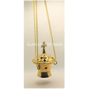 Latest Design Hanging Brass Incense <b>Burner</b> Aroma Diffuser <b>Oil</b> Religious Hanging Chain Incense <b>Burner</b> Best Selling Home Decorate - Product Image 3