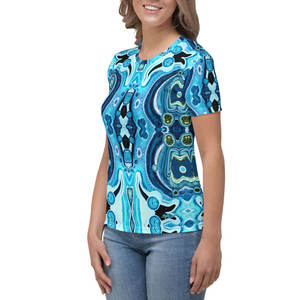 T-shirt femme sublimation, dernier design populaire, prix abordable, doux, nouveau look, fabrication durable. - Product Image 2