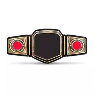 Cinturón de Campeonato VICS SPORTS, Diseño Negro, Dorado y Rojo, Cuero Duradero, Ligero, Forro de Satén Ecológico, Equipo de Artes Marciales - Product Image 1