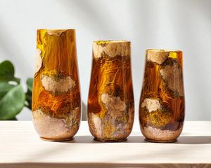 Handmade Burl Wood & Resin <b>Vase</b>: Rustic Modern Home Decor - Product Image 3