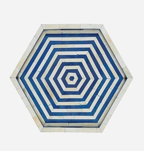 ถาดลายดอกไม้ฝังกระดูกงาช้าง – ถาดเสิร์ฟตกแต่งทำมือสำหรับโต๊ะกาแฟ โต๊ะเครื่องแป้ง และของตกแต่งบ้าน - Product Image 4