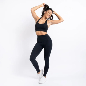Ensemble de yoga 2 pièces pour femme, tie-dye, leggings taille haute, crop top dos nageur sans manches, extensible, tenue de fitness et d'entraînement - Product Image 2