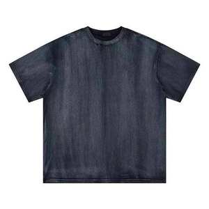 เสื้อยืดคอกลมถักสำหรับผู้ชาย ผ้าฝ้ายใส่สบาย ระบายอากาศได้ดี ทรงโอเวอร์ไซส์ รับสกรีนโลโก้ รุ่น 2026 - Product Image 1