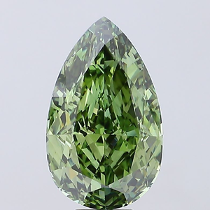 Diamants de laboratoire certifiés IGI, couleur vert vif fantaisie, taille poire, pour la création de bijoux, pour bague de fiançailles - Product Image 1
