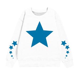 เสื้อสเวตเตอร์คอกลมพิมพ์ลายดาวแขนยาวลำลองผ้าฝ้ายสำหรับเด็กผู้ชายและเด็กผู้หญิงใส่ได้ทุกโอกาสสำหรับฤดูใบไม้ผลิและฤดูใบไม้ร่วงสีเบจสำหรับเด็ก - Product Image 5