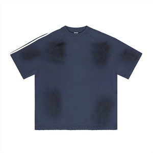 Camiseta de Cuello Redondo de Alta Calidad 100% Algodón 220 Gsm, Camiseta Unisex para Hombre con Impresión de Logotipo Personalizado y Etiqueta - Product Image 3