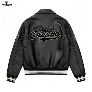 Latest High Quality Canvas 100% Cotton Long Sleeves Winter Windproof Breathable <b>Smart</b> Stylish College Bomber <b>Jacket</b> - Product Image 4