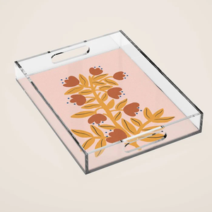 Plateau de service en acrylique à motif imprimé classique, prix de gros abordable, plateau de service de qualité alimentaire, article de vaisselle pour la maison et le jardin - Product Image 6