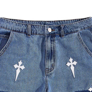 Streetwear Vintage Short Half Pants Loose <b>Work</b> Fashion Men's Shorts Denim <b>Jean</b> Shorts Men Custom Summer Wholesale Rate - Product Image 3