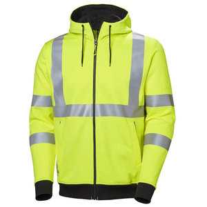 Sweat-shirts à capuche réfléchissants haute visibilité pour la course nocturne, vêtements de sécurité, vêtements de travail unisexes, sweat-shirts à fermeture éclair pour les travailleurs du bâtiment - Product Image 6