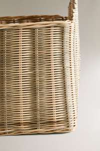 Panier de rangement artisanal en osier, panier organisateur en rotin naturel, panier décoratif pour chambre d'enfant, salle de jeux, rangement de jouets - Product Image 4