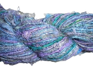 Himalaya Hand Spun Silk Tái Chế Sợi Cổ Phiếu Lớn Mềm Màu Đỏ Trắng Capet Thêu Sợi Chống-Tốt Giá Rẻ - Product Image 1