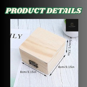 Panneaux de bienvenue en bois brut à poser sur table avec finition en pin naturel écologique et rangement rétro à loquet métallique - Product Image 6