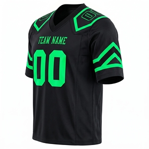 Maillot de football américain personnalisé, sublimation, polyester, uniforme d'équipe, manches courtes, vêtements de sport athlétiques, OEM - Product Image 3