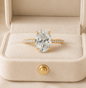 Nouvelle Arrivée Bague de Mariage Demi-Éternité Personnalisée Certifiée IGI Or Massif 10K 14K 18K Sertissage à Griffes de Diamants de Laboratoire Ovales et Ronds - Product Image 1