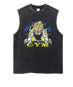 Camiseta Vintage con Estampado de Anime para Hombre y Mujer, Estilo Casual Urbano, de Algodón, Talla Grande - Product Image 3