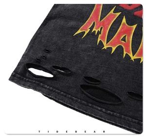 Ropa Vintage para hombre, camisetas sin mangas Retro con agujeros para hombre, chaleco holgado sin mangas de gran tamaño, camiseta personalizada de algodón 100% con lavado ácido - Product Image 5