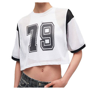 Camiseta Unisex de Estilo Urbano, Corte Regular, Suave y Transpirable, Precio Bajo, Superventas, Diseño Único de Malla, Nombre del Jugador en la Parte Delantera - Product Image 3