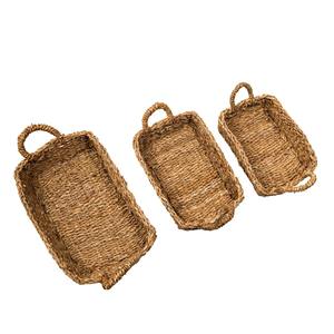 Cesta de frutas tejida de junco marino con asas, cesta de almacenamiento hecha a mano, venta al por mayor, ecológica, hecha en Vietnam - Product Image 2