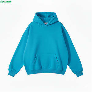 Sweat à capuche unisexe en molleton 100 % coton, écologique, style décontracté pour l'hiver, avec broderie appliquée et perles effet vieilli - Product Image 1