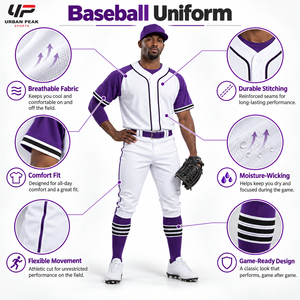 Uniforme de Béisbol Ligero que Ofrece Comodidad Transpirable, Control de la Humedad y Movimiento Fácil Durante el Entrenamiento y el Juego - Product Image 6