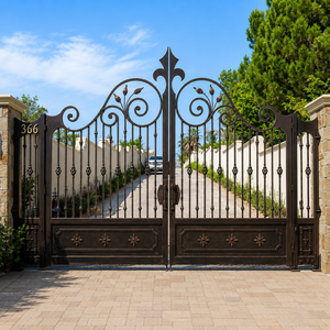 Portail métallique sur mesure pour maisons, portail d'entrée décoratif en fer forgé avec acier robuste et finition thermolaquée durable - Product Image 3