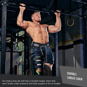 High Quality Custom Neoprene Dipping Belts Gym Workouts Bodybuilding Comfortable <b>Weight</b> Lifting Strength <b>Training</b> Non-Slip - Product Image 5