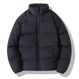 Blouson matelassé rose unisexe coupe-vent avec fermeture éclair, col montant, manteau d'hiver décontracté, coupe régulière, rembourrage en polyester épais 2026 - Product Image 3