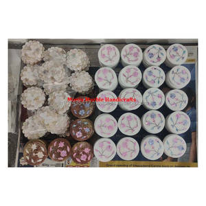 Plus grand prix le moins cher quantité en vrac marbre incrustation vadrouille miroir avec forme ronde fleur Art vadrouille travail à la main pour un usage professionnel article - Product Image 4