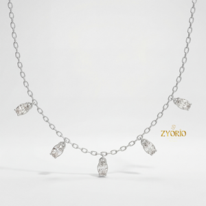 Collier pendentif avec diamant de laboratoire taille ovale, en argent sterling 925 plaqué or, style luxueux, cadeau pour femme, mariage - Product Image 5