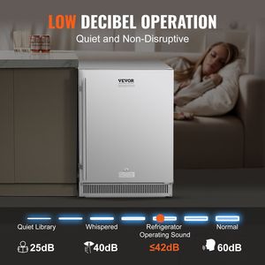 Refrigerador de Bebidas de 24 Pulgadas para Interiores/Exteriores, 185QT, 175 Latas, Refrigerador de Cerveza Independiente Bajo Mostrador, Enfriador de Vino y Bebidas de 24 Pulgadas - Product Image 5