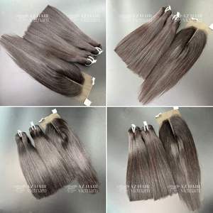 Vente en gros Machine à cheveux Remy Faisceaux de trame Os droit Cheveux vietnamiens bruts cuticules alignées Meilleure qualité du vendeur - Product Image 4