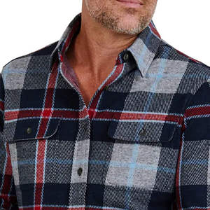 Best Selling Mens <b>Flannel</b> Shirt Wholesale Custom Logo Breathable Soft Cotton Plaid Long Sleeve - Product Image 5