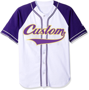 Vêtements de sport respirants, anti-humidité, à séchage rapide, imprimés, pour hommes et femmes, manches courtes, col en V, maillots de baseball personnalisés, 100% coton - Product Image 6