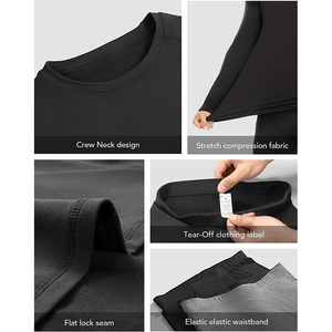Leggings de sport pour hommes, respirants, haute élasticité, compression, polyester, manches longues, toutes saisons, musculation, entraînement - Product Image 4