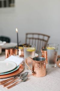 Copper <b>serving</b> mug <b>set</b> heritage market <b>beverage</b> cups handmade premium cocktail drink mugs durable finish - Product Image 6