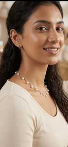 Collier en chaîne de perles de zircon fait main Ha Gems |   Argent plaqué naturel 92,5, qualité AAA, vente en gros - Product Image 2