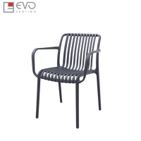 Chaise ergonomique moderne en plastique pour cantine scolaire, parc, zone de réception – Assise confortable avec dossier, empilable et imperméable