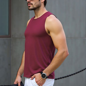 Quick Dry 100% polyester Sports Seamless <b>Men's</b> Marathon Breathable Custom Race <b>Singlet</b> Running Gym Tank Top <b>Men</b> - Product Image 1