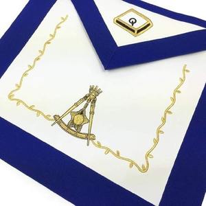 Conjunto de Mandil y Collarín para Oficiales de 14.º Grado de la Francmasonería, Mandiles de Cuero de Alta Calidad, Bellamente Bordados - Product Image 5