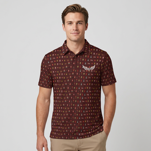 Polo à manches courtes pour homme avec imprimé pompier, respirant, 100 % polyester, tenue décontractée, logo sur le devant - Product Image 6