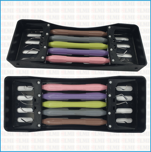Ensemble d'instruments dentaires manuels réutilisables LMI Arte Set 5 Cassette Noir de qualité supérieure en acier inoxydable - Product Image 5
