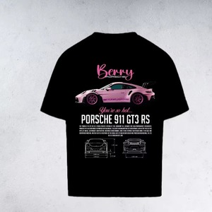 Nouveau <span class=keywords><strong>design</strong></span> 911 GT3 <span class=keywords><strong>RS</strong></span> T-shirt décontracté pour homme imprimé, manches courtes, coupe régulière, col rond, jersey en coton - Product Image 3