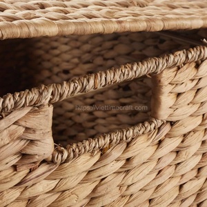 Panier de rangement pliable en jacinthe d'eau le plus vendu organisateur sur roues avec décoration de la maison vente en gros Viettimecraft Vietnam - Product Image 3