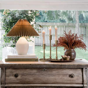 Elegant Handmade Aluminum <b>Pillars</b> <b>Candle</b> Holder Golden Finish Birthday Christmas Home Decor Centerpiece Living Room Dining Table - Product Image 4